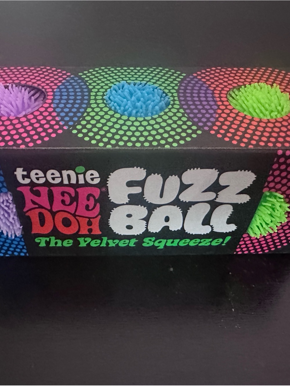 teenie NEE DOH Fuzz Ball Plush Toy - Multicolor Velvet Squeeze